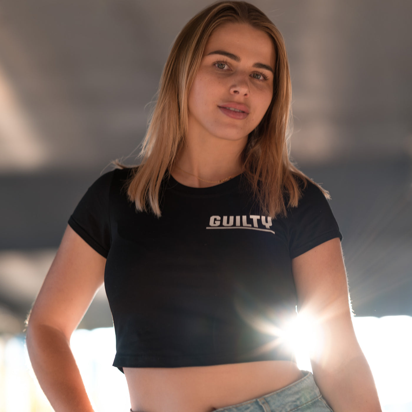 Mischief Crop Tee Black