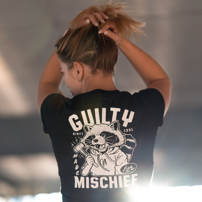 Mischief Crop Tee Black