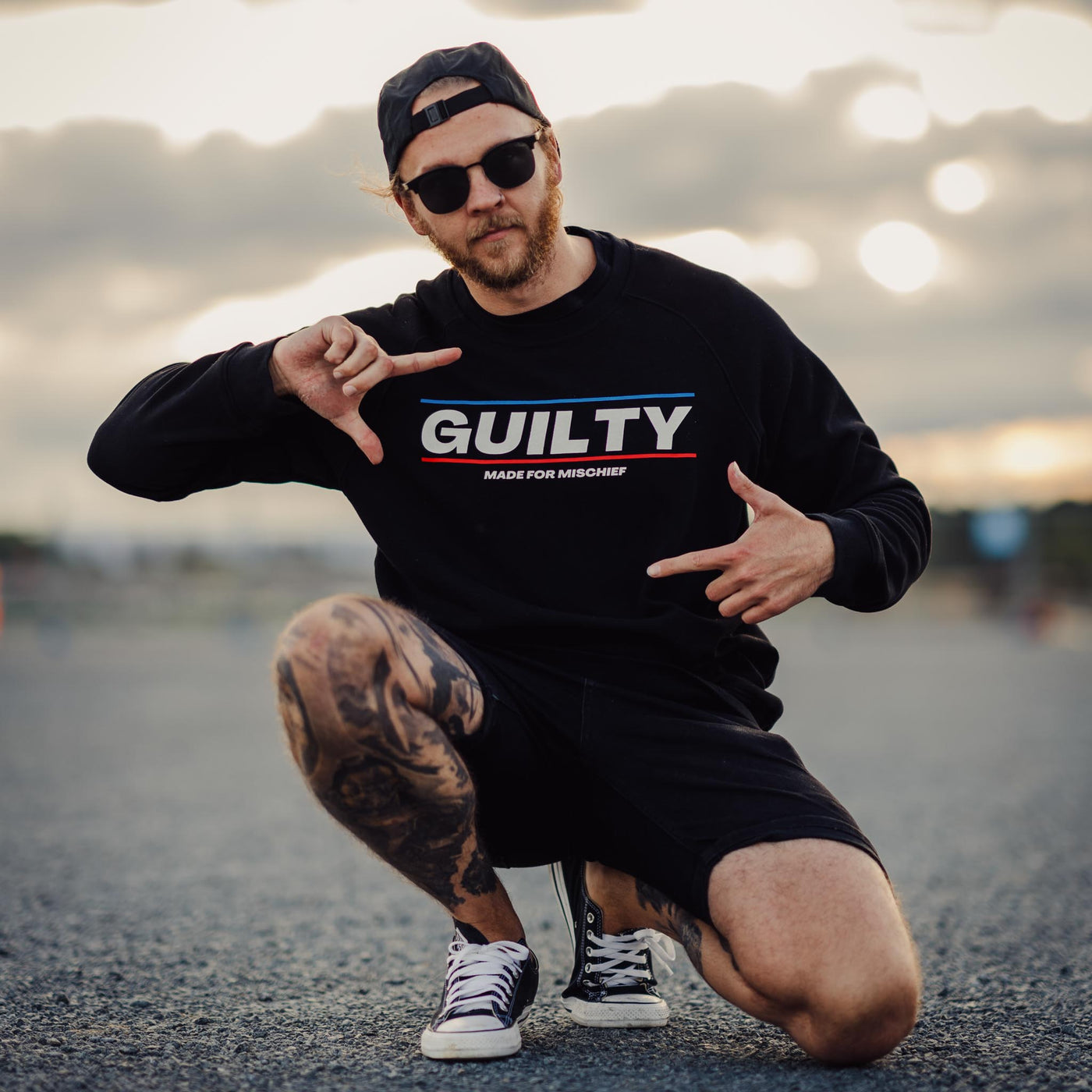 Guilty Apparel Crewneck Sweater Black
