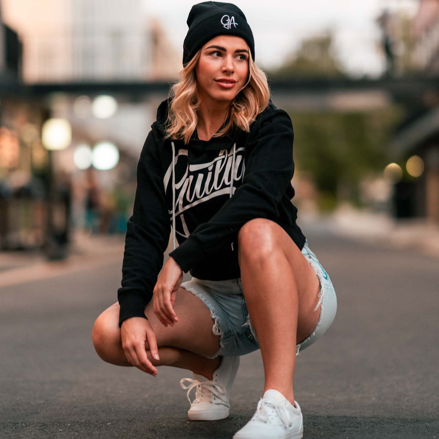  Guilty Apparel Crop Hoodie Black