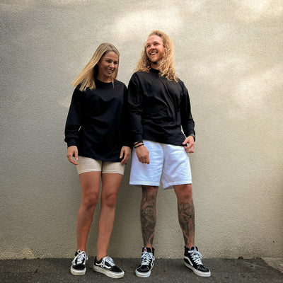 OS GA Long Sleeve Black - Unisex black long sleeve shirt by Guilty Apparel, perfect for action sports and adventure