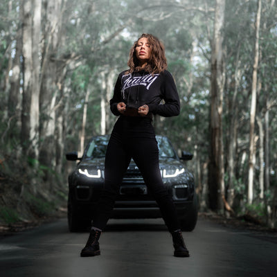  Guilty Apparel Crop Hoodie Black
