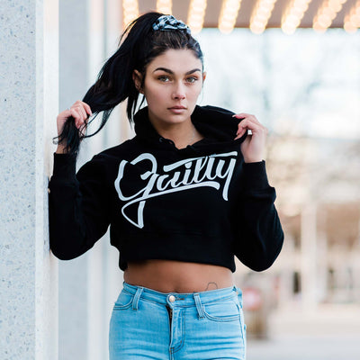  Guilty Apparel Crop Hoodie Black